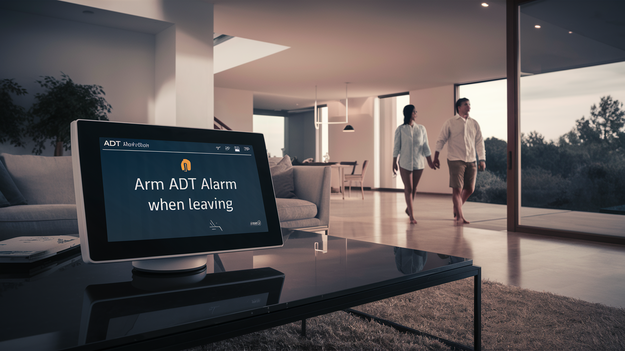 How To Arm Adt Alarm When Leaving ?