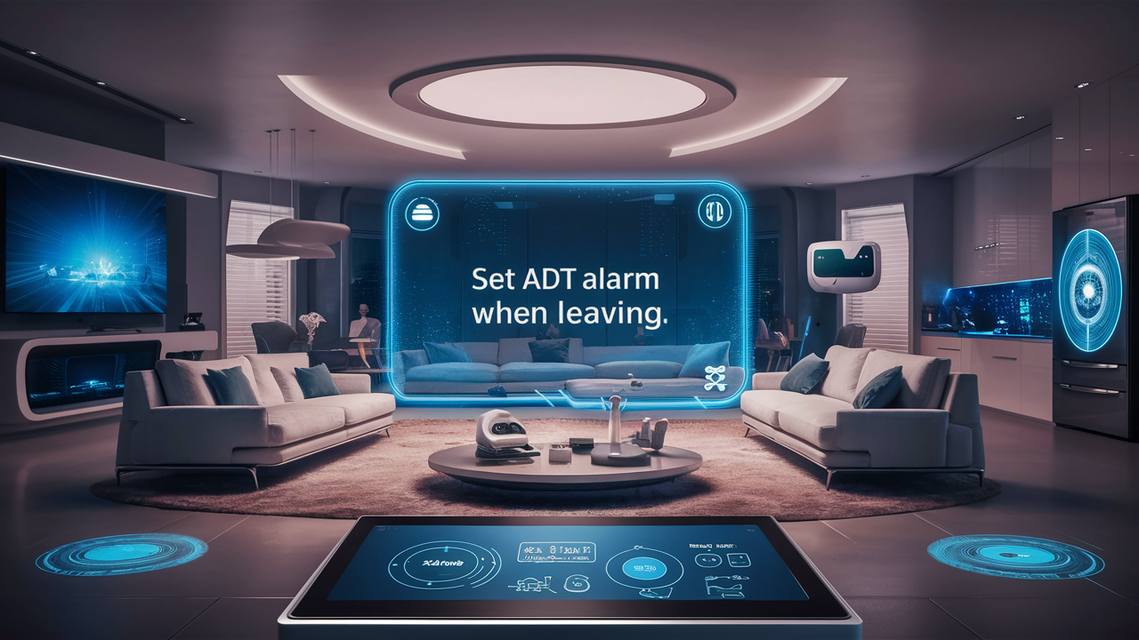 How To Set Adt Alarm When Leaving ?