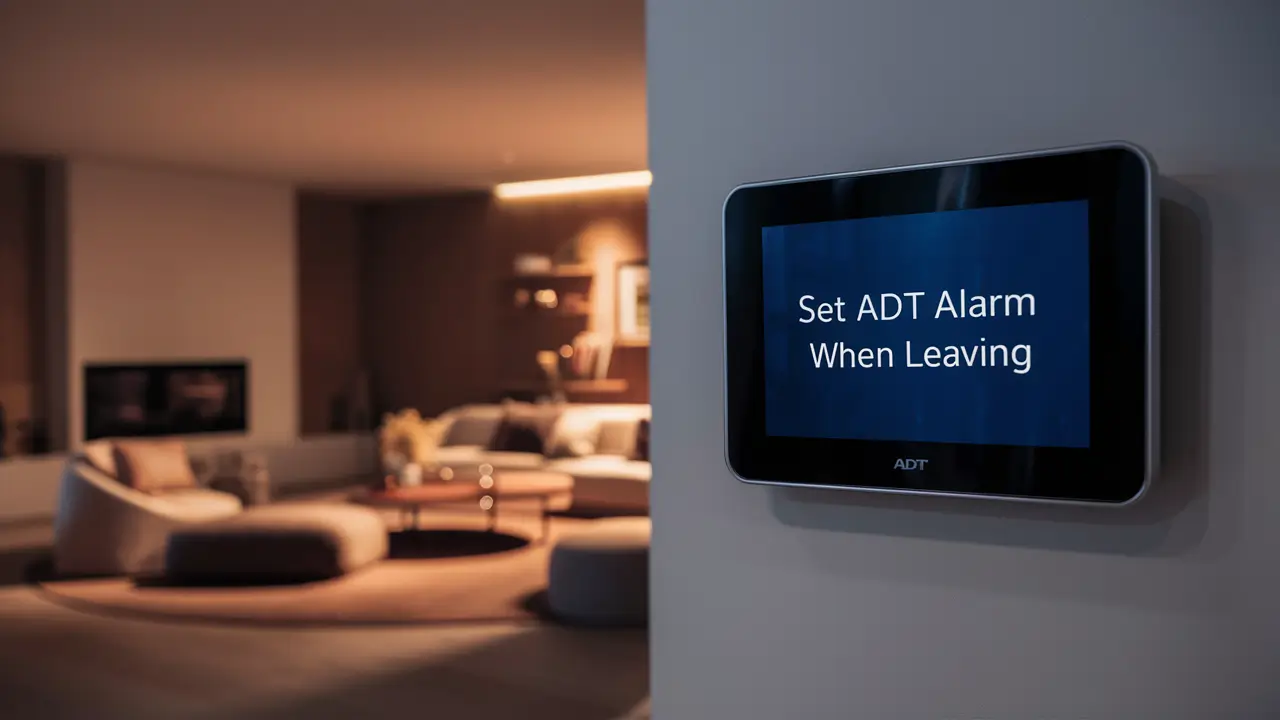 How To Set An Adt Alarm When Leaving ?