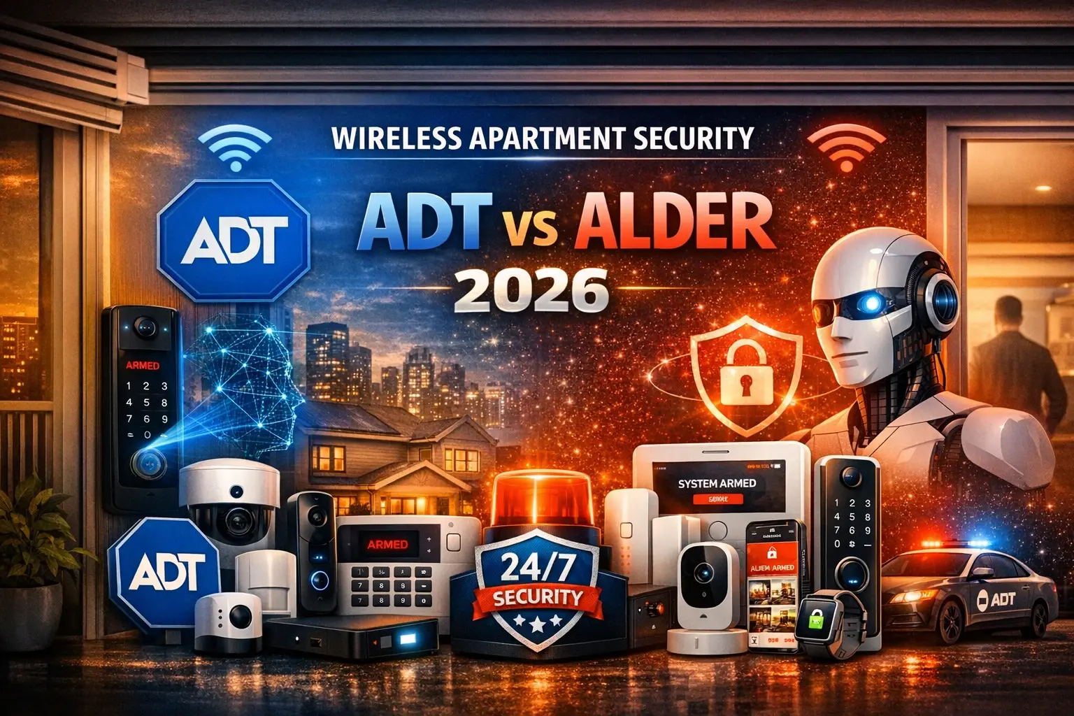 Best Wireless Home Security Systems for Apartments: ADT Self Setup vs. Alder in 2026